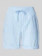 s.Oliver RED LABEL Relaxed Fit Shorts aus Baumwoll-Lyocell-Mix in Bleu...