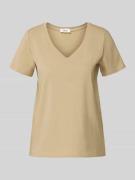 s.Oliver RED LABEL Regular Fit T-Shirt aus Baumwoll-Mix in Sand, Größe...
