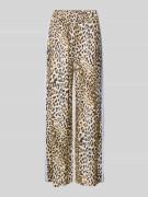 Emily Van den Bergh Straight Leg Stoffhose mit Gallonstreifen in Hellb...