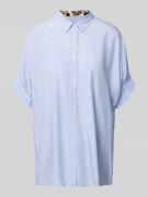 Emily Van den Bergh Regular Fit Hemdbluse mit 1/2-Arm in Hellblau, Grö...