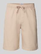 JAKE*S STUDIO MEN Bermudas mit elastischem Bund in Taupe, Größe L