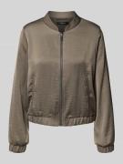comma Blazer mit Reißverschluss in Oliv, Größe 40