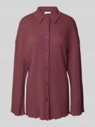OH APRIL Hemdbluse mit Knopfleiste in Dunkelrot, Größe S