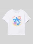 Name It T-Shirt mit Motiv-Print Modell 'JASSA' in Weiss, Größe 104