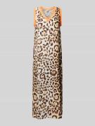 Emily Van den Bergh Midikleid mit V-Ausschnitt in Beige, Größe 44