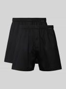 Schiesser Boxershorts mit elastischem Bund im 2er-Pack in Black, Größe...