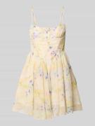 Bardot Cocktailkleid mit Spaghettiträger Modell 'ASHTA' in Hellgelb, G...