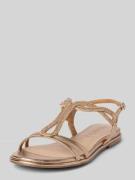 Tamaris Sandalen mit Strasssteinbesatz in Metallic Braun, Größe 42