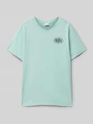 s.Oliver RED LABEL Regular Fit T-Shirt aus reiner Baumwolle in Tuerkis...