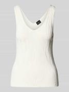 s.Oliver BLACK LABEL Slim Fit Stricktop aus Viskose-Mix in Weiss, Größ...