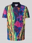 CARLO COLUCCI Regular Fit Poloshirt mit kurzer Knopfleiste in Hellrot,...