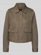 comma Blazer mit Pattentaschen in Oliv, Größe 38