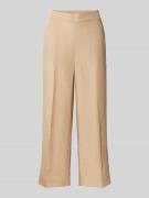 Zero Wide Leg Culotte aus Lyocell-Leinen-Mix in Sand, Größe 34
