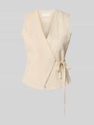 Neo Noir Slim Fit Weste mit Leinen-Anteil Modell 'Samara' in Beige, Gr...