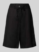 s.Oliver RED LABEL Regular Fit Leinen-Bermuda mit Bindegürtel in Black...