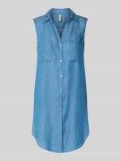 Soyaconcept Hemdbluse aus reinem Lyocell Modell "Liv" in Jeansblau, Gr...