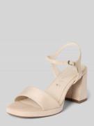 Tamaris Sandaletten mit Innensohle aus Leder-Mix in Beige, Größe 39