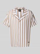 BOSS Relaxed Fit Freizeithemd mit Resortkragen in Beige, Größe L