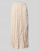 FREE/QUENT Midirock mit elastischem Bund Modell 'Nello' in Beige, Größ...
