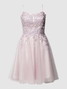 Luxuar Cocktailkleid mit Stola in Mauve, Größe 34