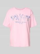 Jake*s Casual Pyjama-Oberteil mit Disney®-Print in Rosa, Größe S