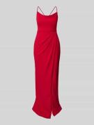 Jake*s Cocktail Abendkleid mit Wasserfall-Ausschnitt in Rot, Größe 32