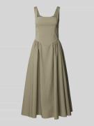 Jake*s Cocktail Cocktailkleid mit Karree-Ausschnitt in Khaki, Größe 34