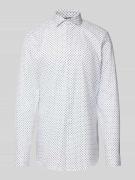 Jake*s Slim Fit Business-Hemd mit extra langem Arm in Weiss, Größe 37/...