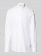 Jake*s Slim Fit Businesshemd mit extra langem Arm in Weiss, Größe 39/4...