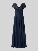 Hey Kyla Abendkleid mit Perlen und Pailletten in Marine, Größe 32
