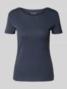 Christian Berg Woman T-Shirt mit geripptem Rundhalsausschnitt in Dunke...