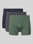 Christian Berg Men Trunks mit elastischem Bund im 3er-Pack in Dunkelgr...