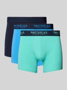 MCNEAL Trunks mit elastischem Label-Bund im 3er-Pack in Blau, Größe L