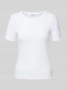 Tom Tailor Denim Slim Fit T-Shirt aus Baumwoll-Mix in Weiss, Größe M
