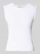 Tom Tailor Denim Slim Fit Top aus Baumwoll-Mix in Weiss, Größe M