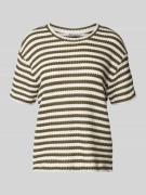 Tom Tailor Denim Regular Fit T-Shirt aus Baumwoll-Mix in Oliv, Größe L