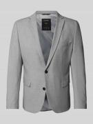 s.Oliver BLACK LABEL Slim Fit Sakko in feinem Webmuster in Hellgrau, G...