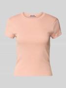 Review T-Shirt mit Rundhalsausschnitt in Altrosa, Größe L