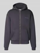 REVIEW Sweatjacke mit Känguru-Tasche in Anthrazit, Größe L