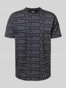 Ellesse T-Shirt mit Label-Prints Modell 'DISTORTA' in Black, Größe M