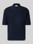 Calvin Klein Jeans Slim Fit Strick-Poloshirt in Marine, Größe L