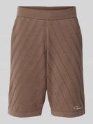 Pegador Shorts mit elastischem Bund in Dunkelbraun, Größe L