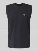 Pegador Tanktop mit Label-Stitching Modell 'Signar' in Black, Größe S