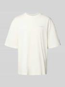 Pegador Oversized T-Shirt mit Label-Stitching in Offwhite, Größe L