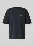 Pegador Oversized T-Shirt mit Label-Stitching Modell 'Signar' in Black...