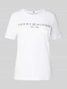 Tommy Hilfiger Regular Fit T-Shirt aus reiner Baumwolle in Weiss, Größ...