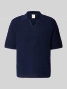 CK Calvin Klein Regular Fit Poloshirt mit V-Ausschnitt in Marine, Größ...