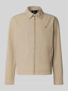 Tommy Hilfiger Regular Fit Blouson mit Umlegekragen in Beige, Größe L