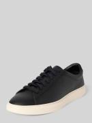 BOSS Low Top Sneaker aus genarbtem Rindsleder in Black, Größe 41
