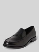 BOSS Loafer aus Glattleder mit Penny-Loafer-Besatz in Black, Größe 40